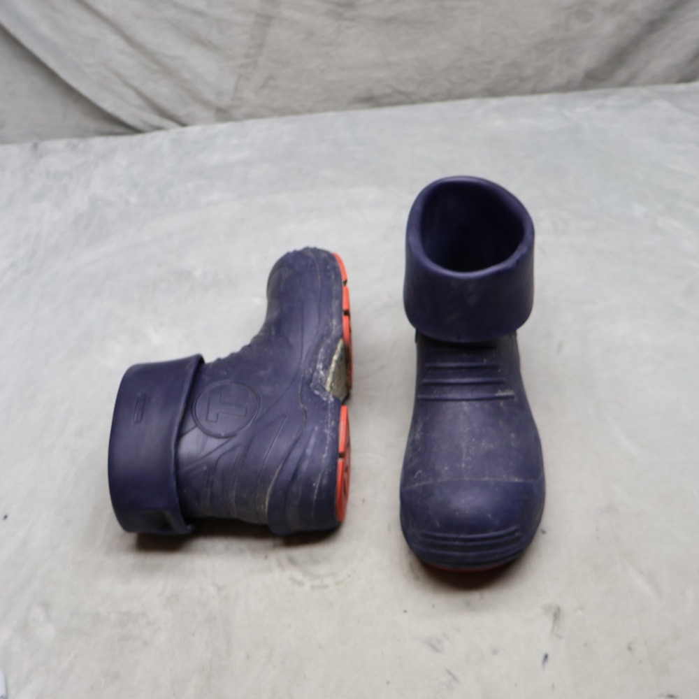 Tingley Unisex M12 W14 Rain Boots Blue Folded Utility Pull-On Rugged Waterproof